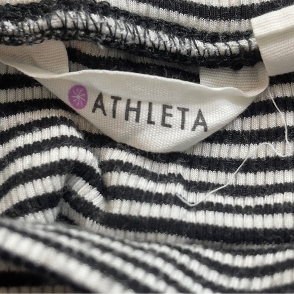 Athleta Encinitas Pencil Black White Ribbed Stretch Knit Skirt 866962 Small - Picture 3 of 6